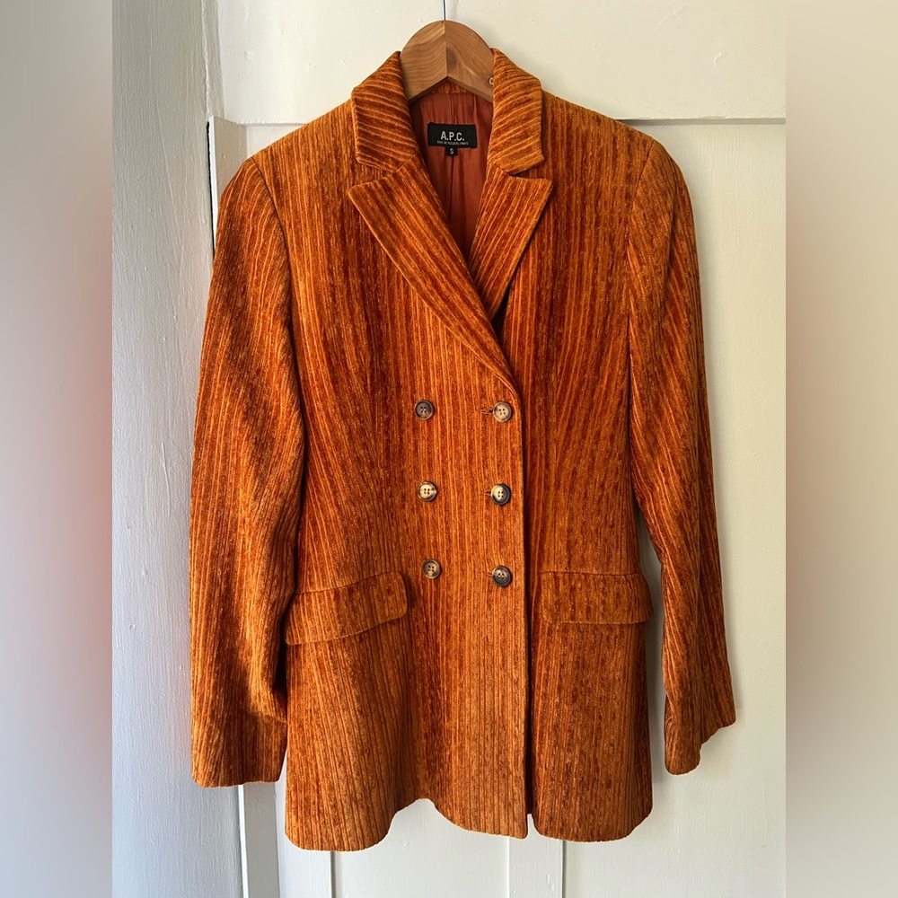 A.P.C. Double-Breasted Corduroy Blazer